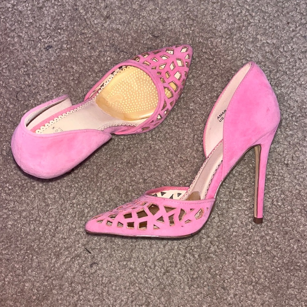 pink shoedazzle heels